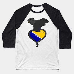 Gerbil Bosnia and Herzegovina (dark) Baseball T-Shirt